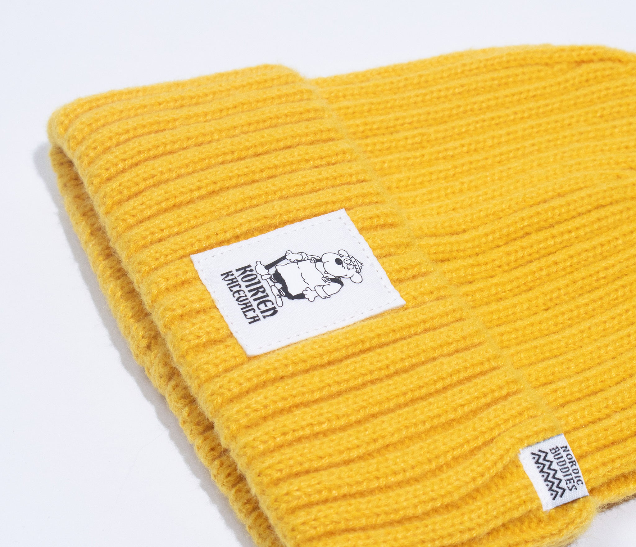 The Canine Kalevala Winter Hat Beanie Adult - Yellow