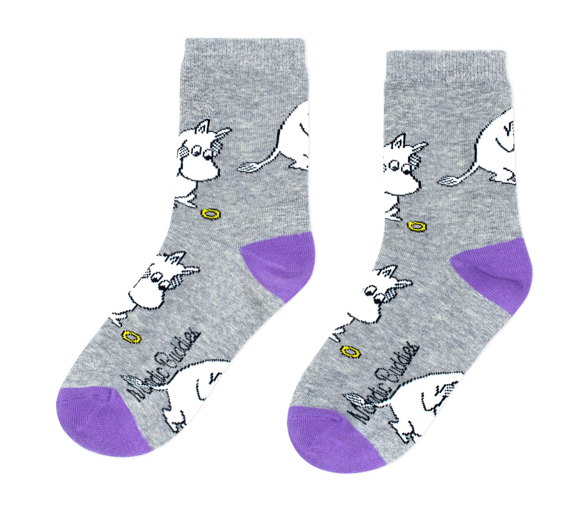 Moomintroll Worried Ladies Socks - Grey