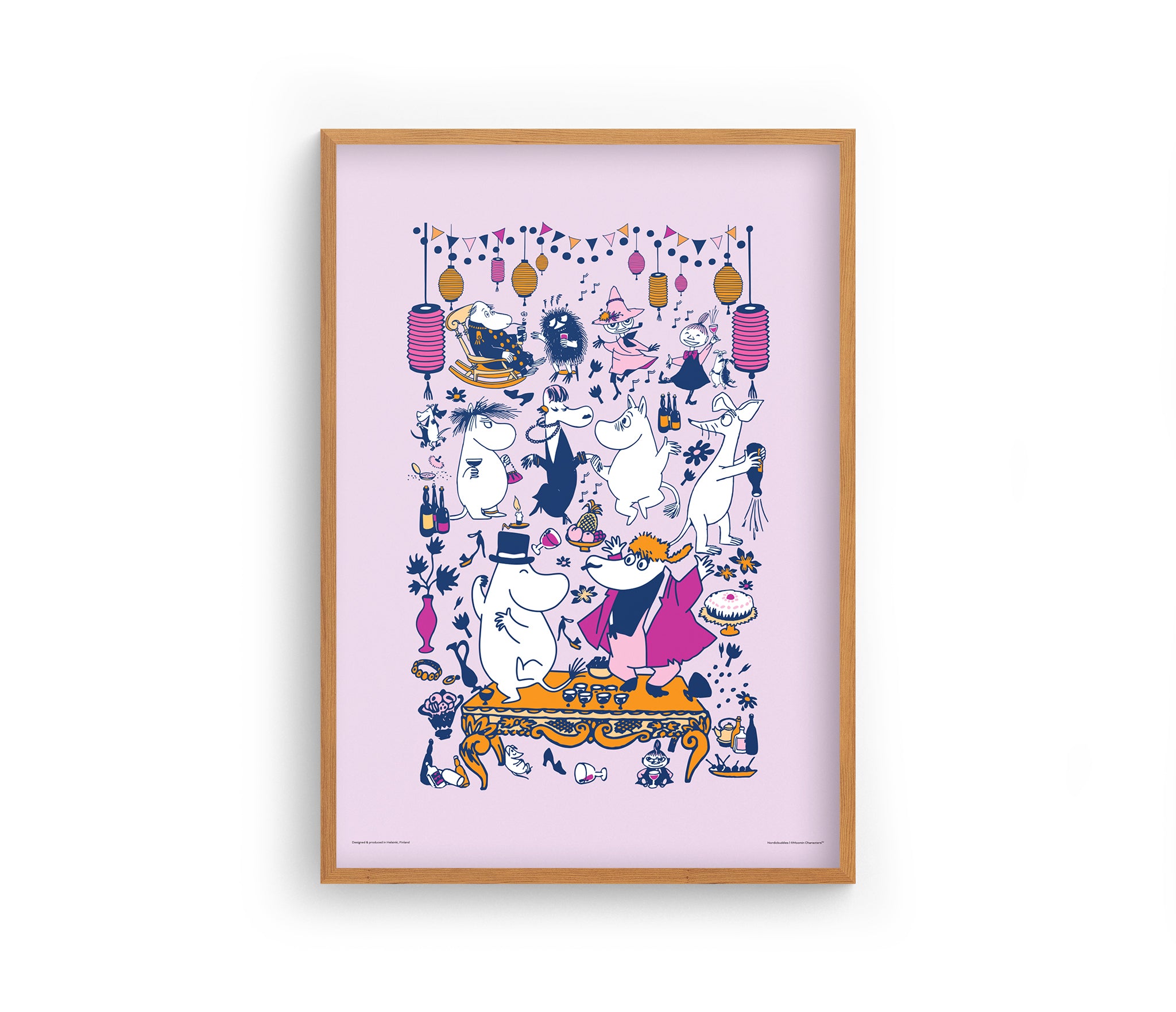Moomin Party Poster 30x40cm - Lilac