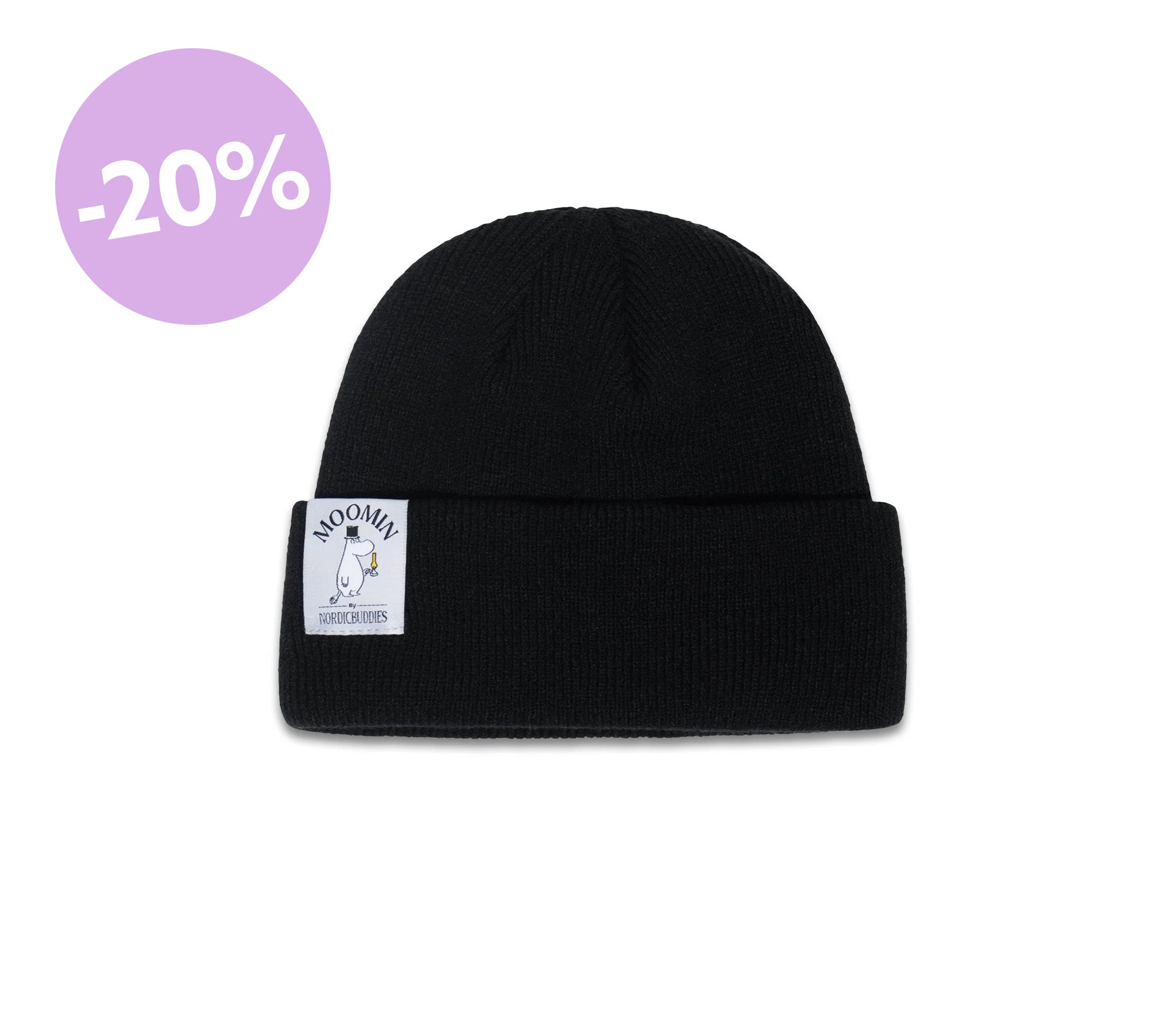 Moominpappa Winter Hat Beanie Adult - Black