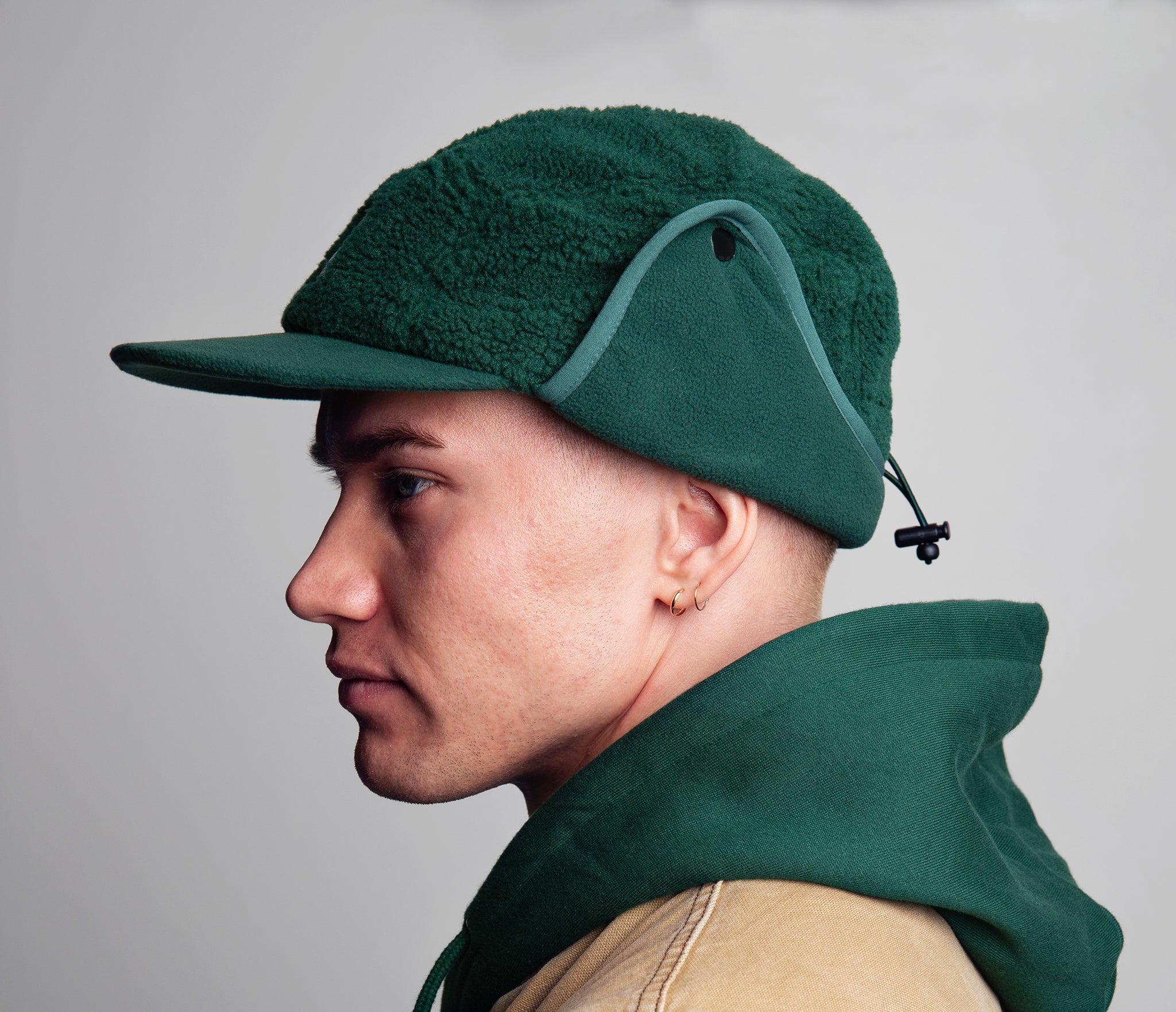 Snufkin Fleece Cap With Ear Warmer - Green