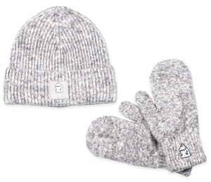 The Groke Mittens and Beanie Combo - Mesh Grey