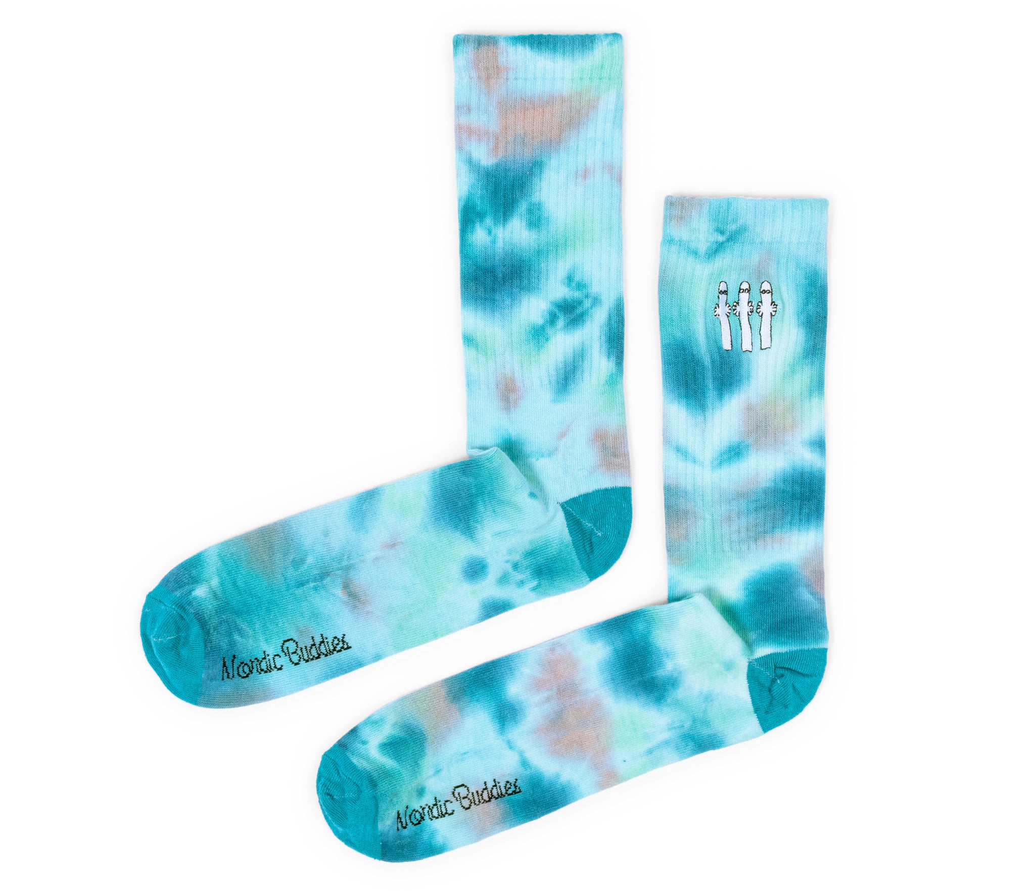Moomin Men’s Retro Tie Dye Socks Turquoise Hattifatteners | Muumi Miesten Retro Tie Dye Sukat Turkoosi Hattivatit