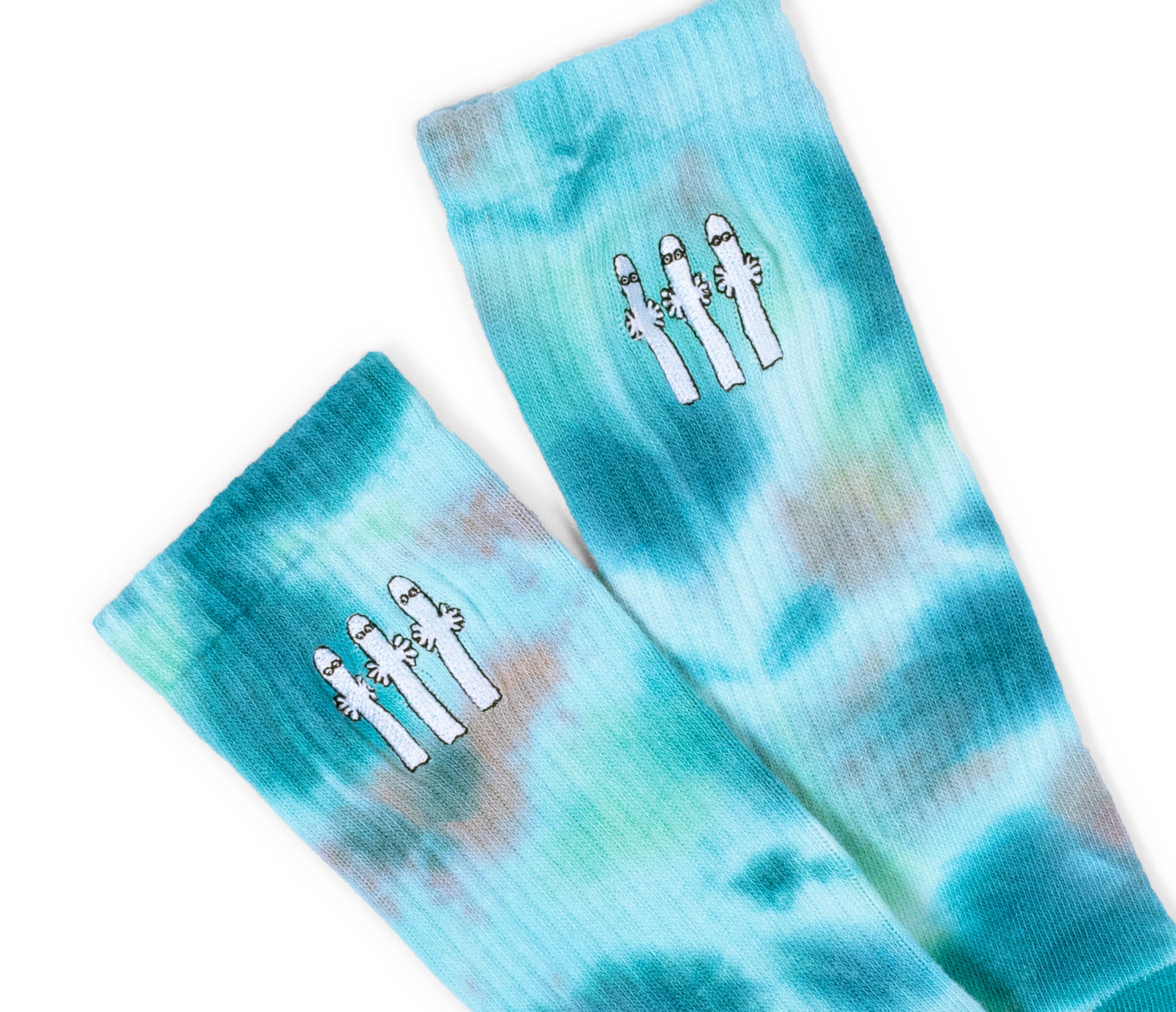 Moomin Men’s Retro Tie Dye Socks Turquoise Hattifatteners | Muumi Miesten Retro Tie Dye Sukat Turkoosi Hattivatit