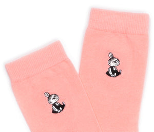 Moomin Ladies Embroidery Socks Pink Little My | Muumi Naisten Brodeeratut Sukat Vaaleanpunainen Pikku Myy