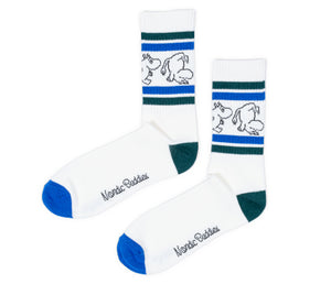 Moomin Men’s Retro Socks White Moomintroll | Muumi Miesten Retro Sukat Valkoinen Muumipeikko