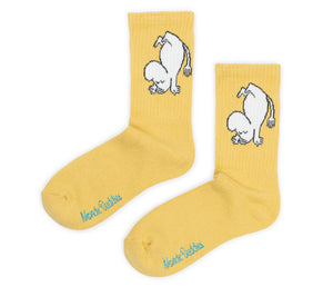 Moomin Ladies Sport Socks Yellow Moomintroll | Muumi Naisten Sportti Sukat Keltainen Muumipeikko