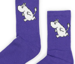 Moomin Ladies Sport Socks Purple Moomintroll | Muumi Naisten Sportti Sukat Violetti Muumipeikko