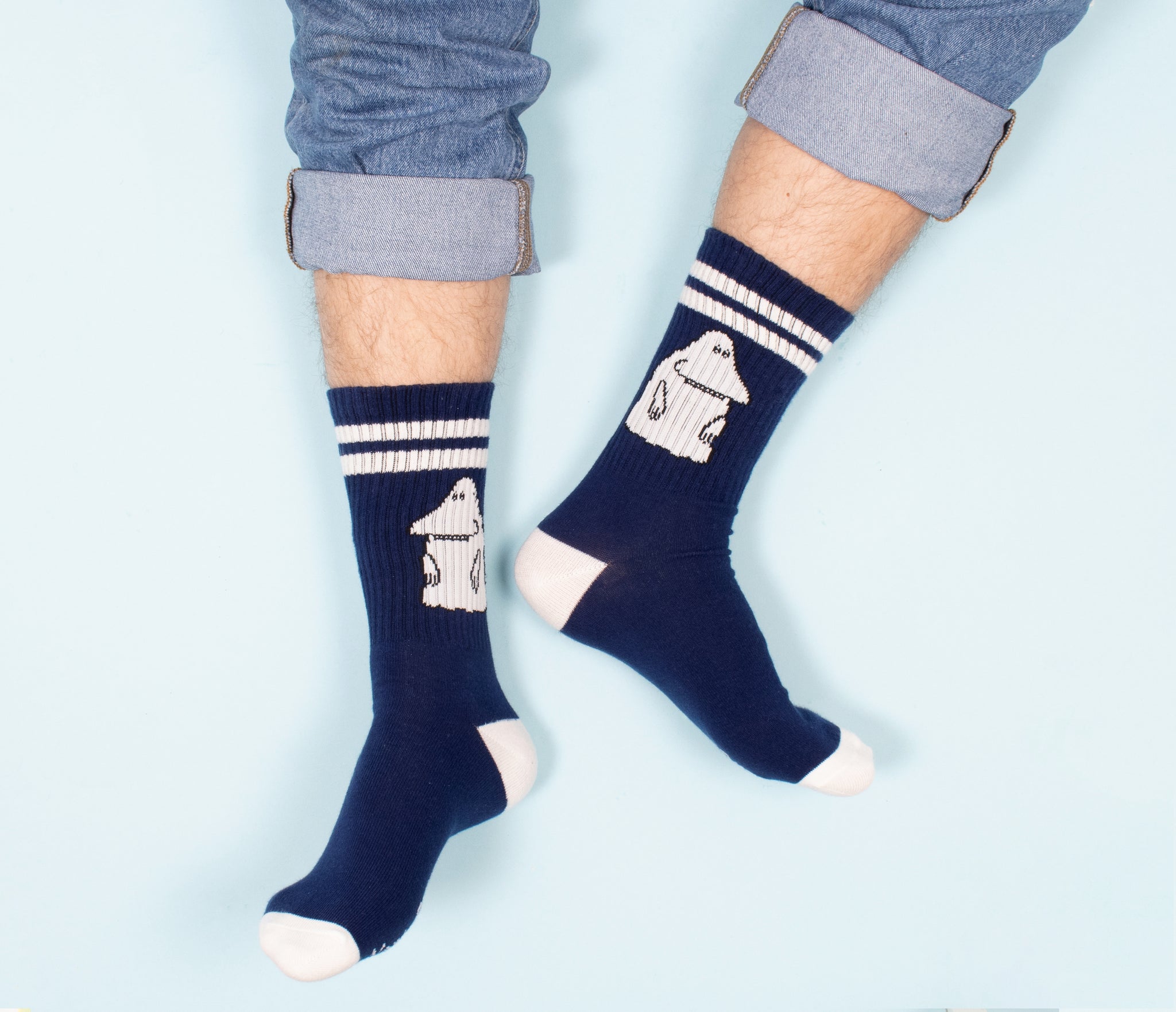 Moomin Men’s Retro Socks Blue The Groke | Muumi Miesten Retro Sukat Sininen Mörkö
