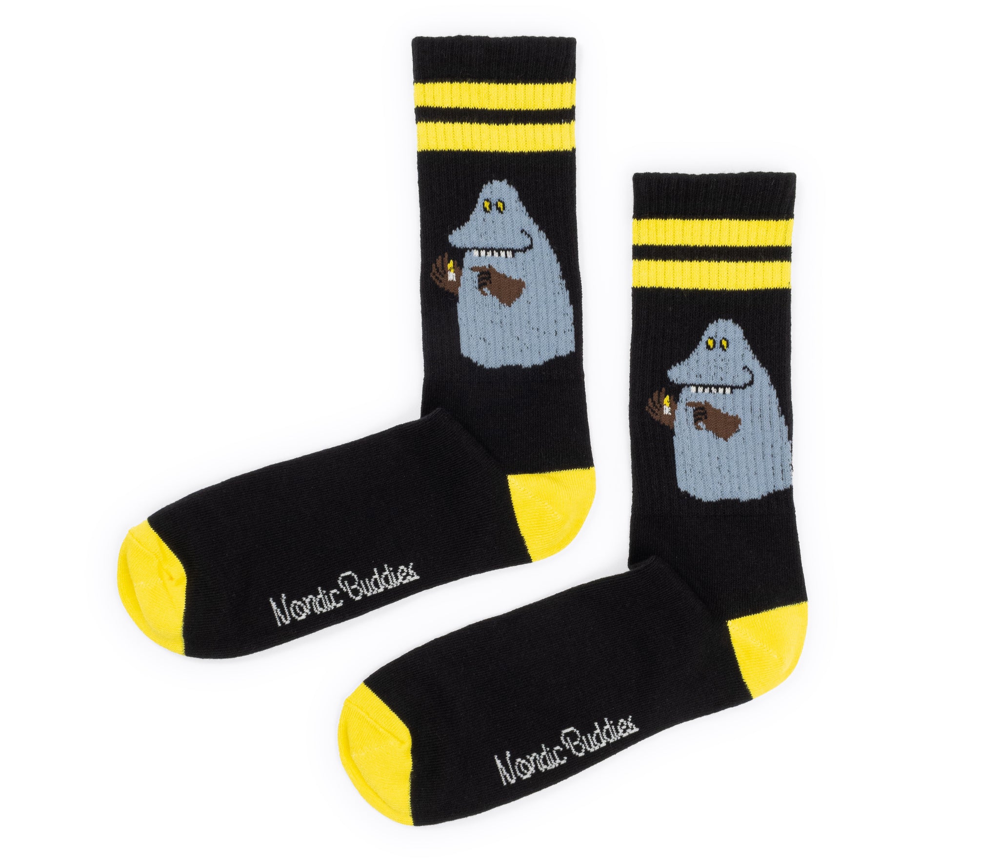 Moomin Men’s Retro Socks Black The Groke | Muumi Miesten Retro Sukat Musta Mörkö