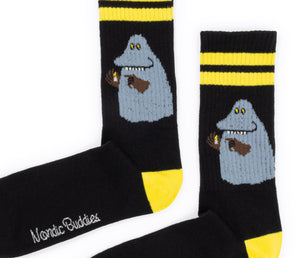 Moomin Men’s Retro Socks Black The Groke | Muumi Miesten Retro Sukat Musta Mörkö