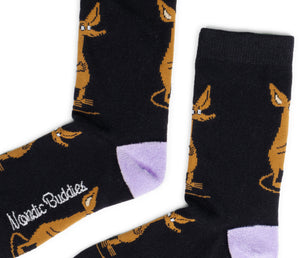 Moomin Ladies Socks Black Sniff | Muumi Naisten Sukat Musta Nipsu