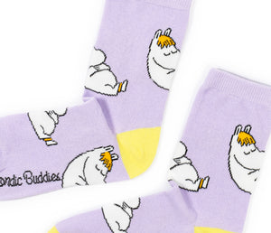 Moomin Ladies Socks Lilac Snorkmaiden | Muumi Naisten Sukat Liila Niiskuneiti