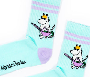 Moomin Ladies Retro Socks Mint Snorkmaiden | Muumi Naisten Retro Sukat Minttu Niiskuneiti