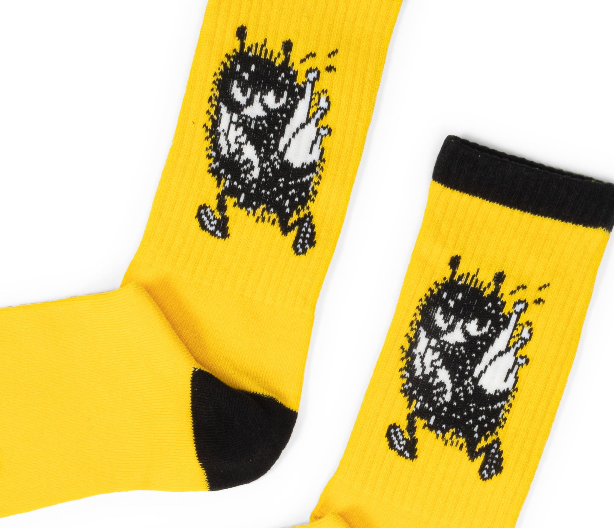 Stinky Pranking Retro Men Socks - Yellow